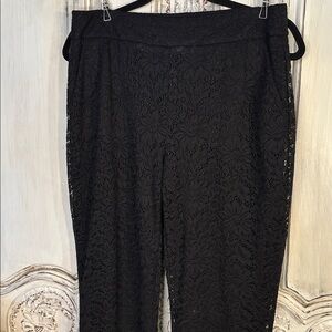 INC International Concepts Lace Black Pants